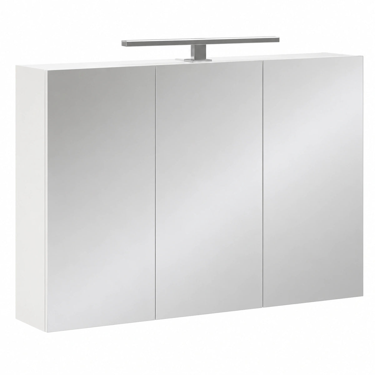 Armoire, avec rangement, avec portes, avec éclairage LED, 100 x 60 cm, coloris blanc, pour la chambre