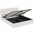 Lit coffre, 2 places, réglable, avec rangement, avec prise intégrée, pour la chambre