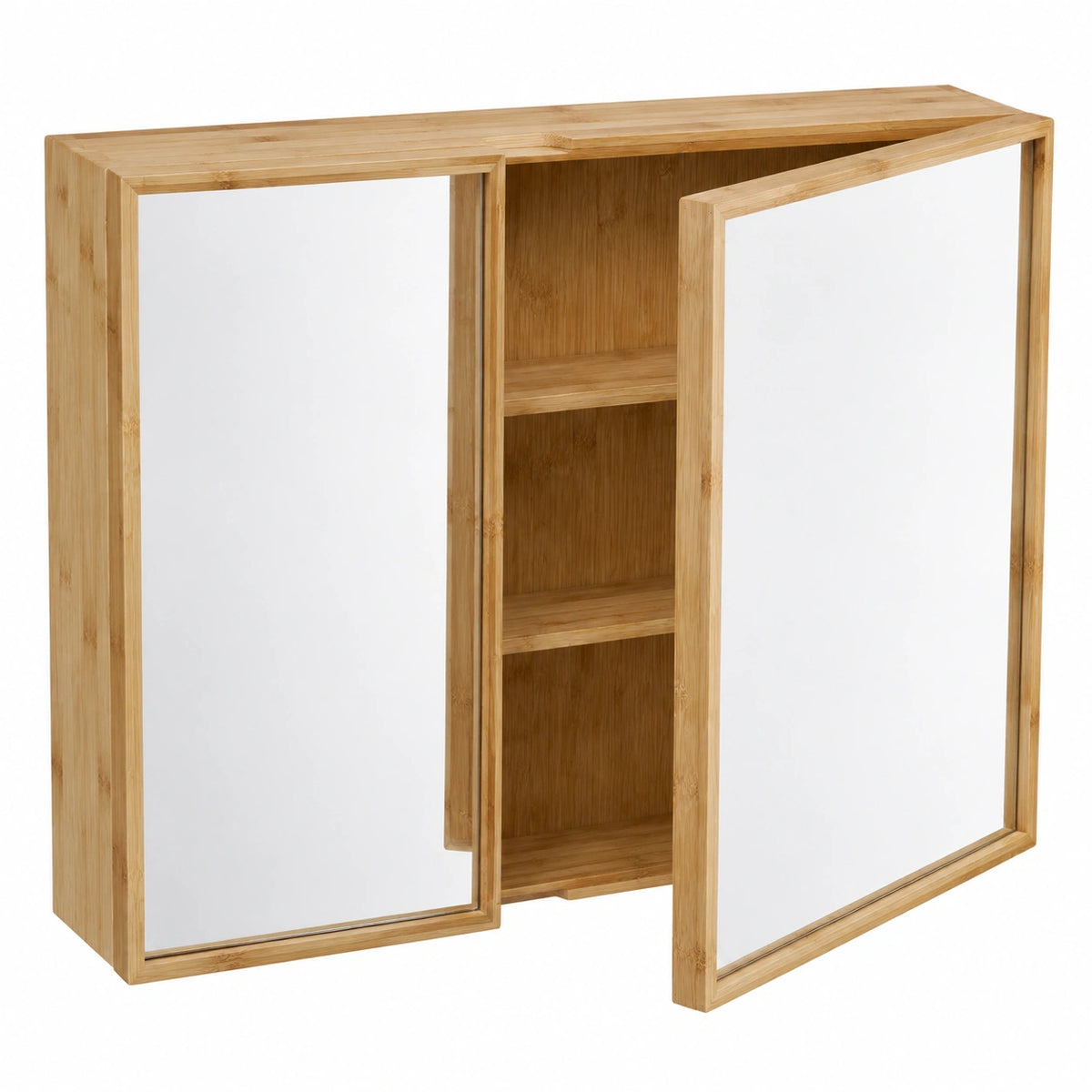 Armoire, en bambou, avec portes, 50 x 65 x 14 cm, pour la chambre