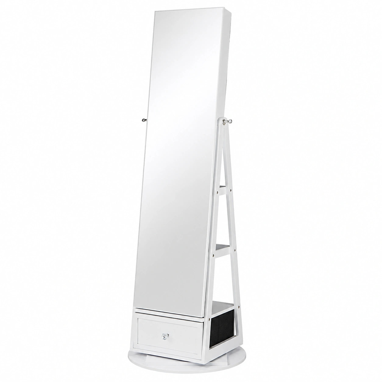 Armoire, pivotant, avec rangement, avec tiroirs, coloris blanc, pour la chambre