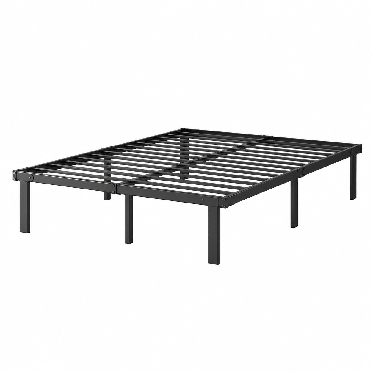 Lit, en acier, pliable, avec rangement, coloris noir, 160 x 200 cm, pour la chambre