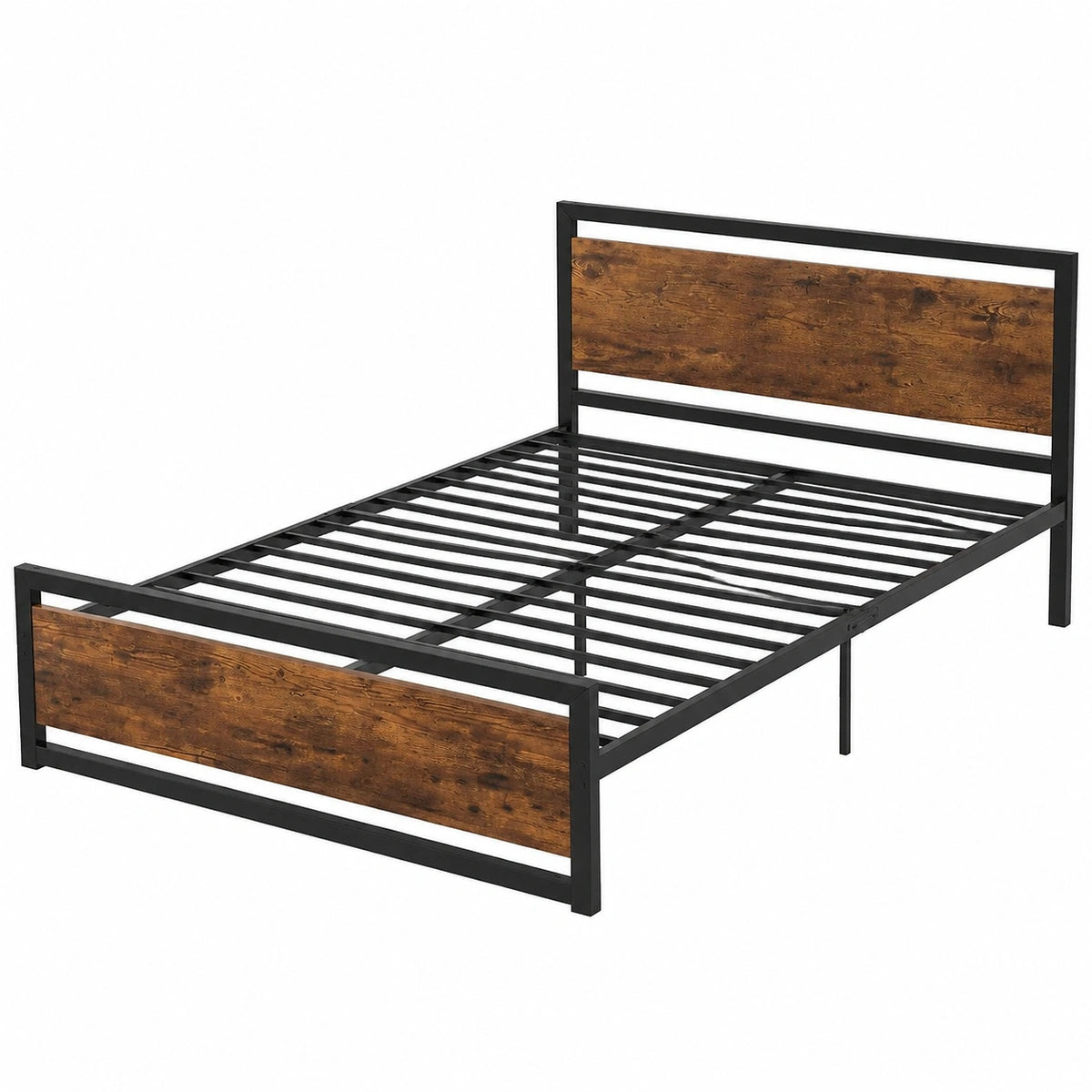 Lit, en acier, avec sommier, 190 x 140 cm, pour la chambre